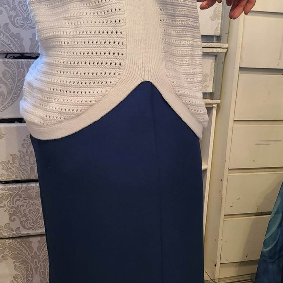 Reitmans M white boatneck 3/4 sleeve sweater - Picture 3 of 5